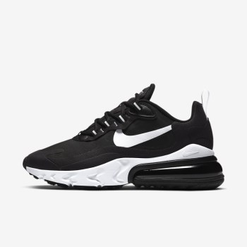 Nike Air Max 270 React - Női Utcai Cipő - Fekete/Fekete/Fehér